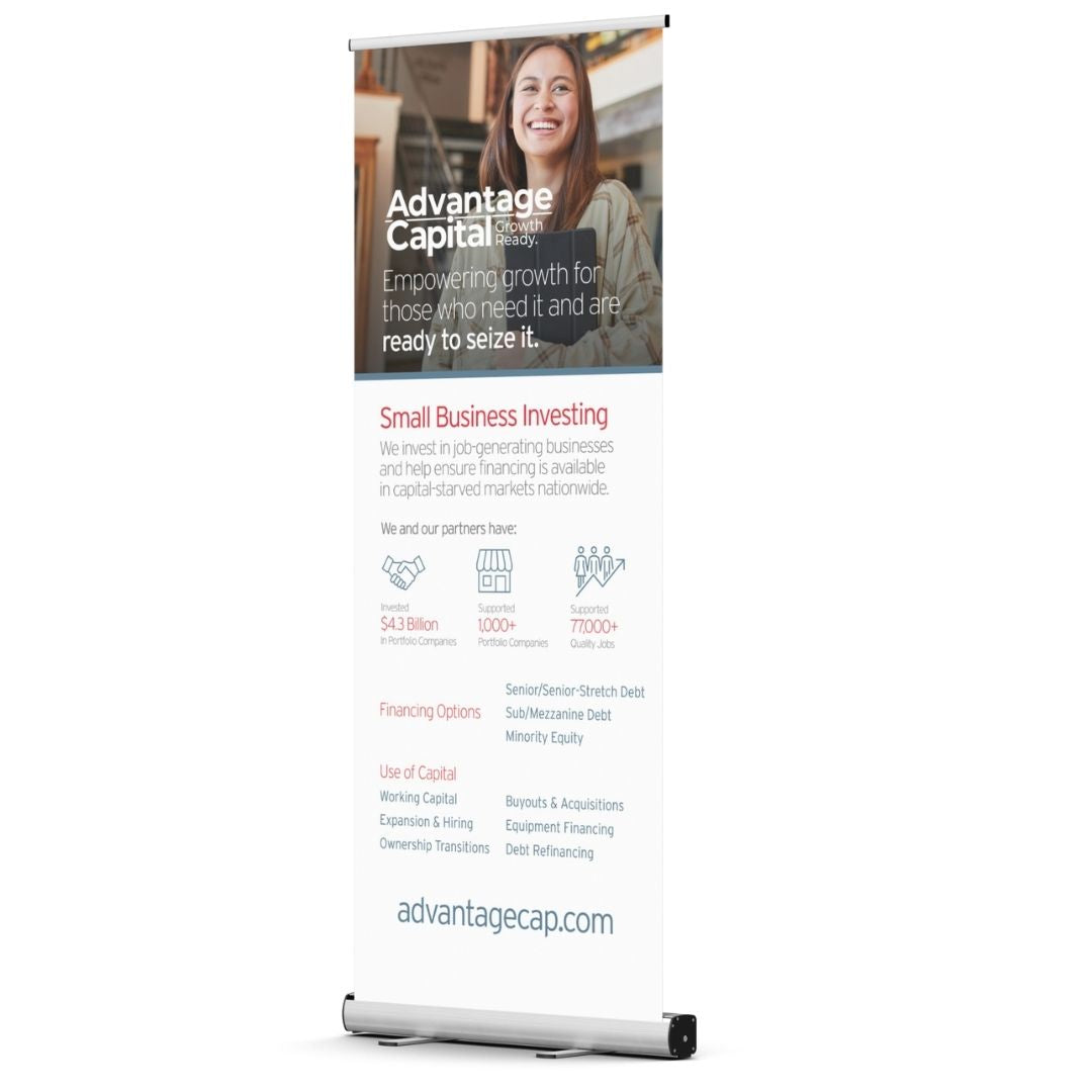 Small Business Investing Retractable Banner Display