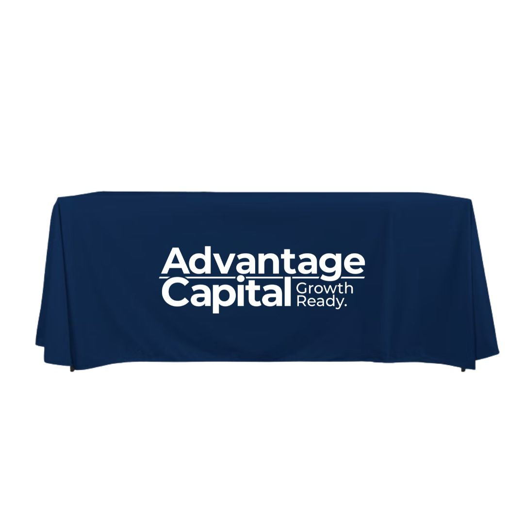 6' Navy Blue Tablecloth - AC Logo on Side