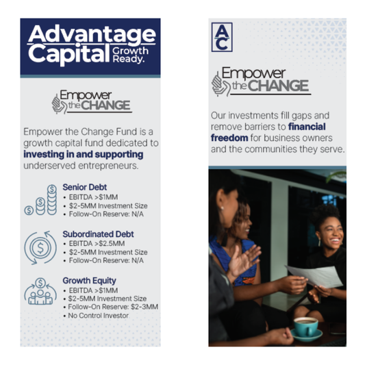 Two-Sided Empower the Change Fabric Banner