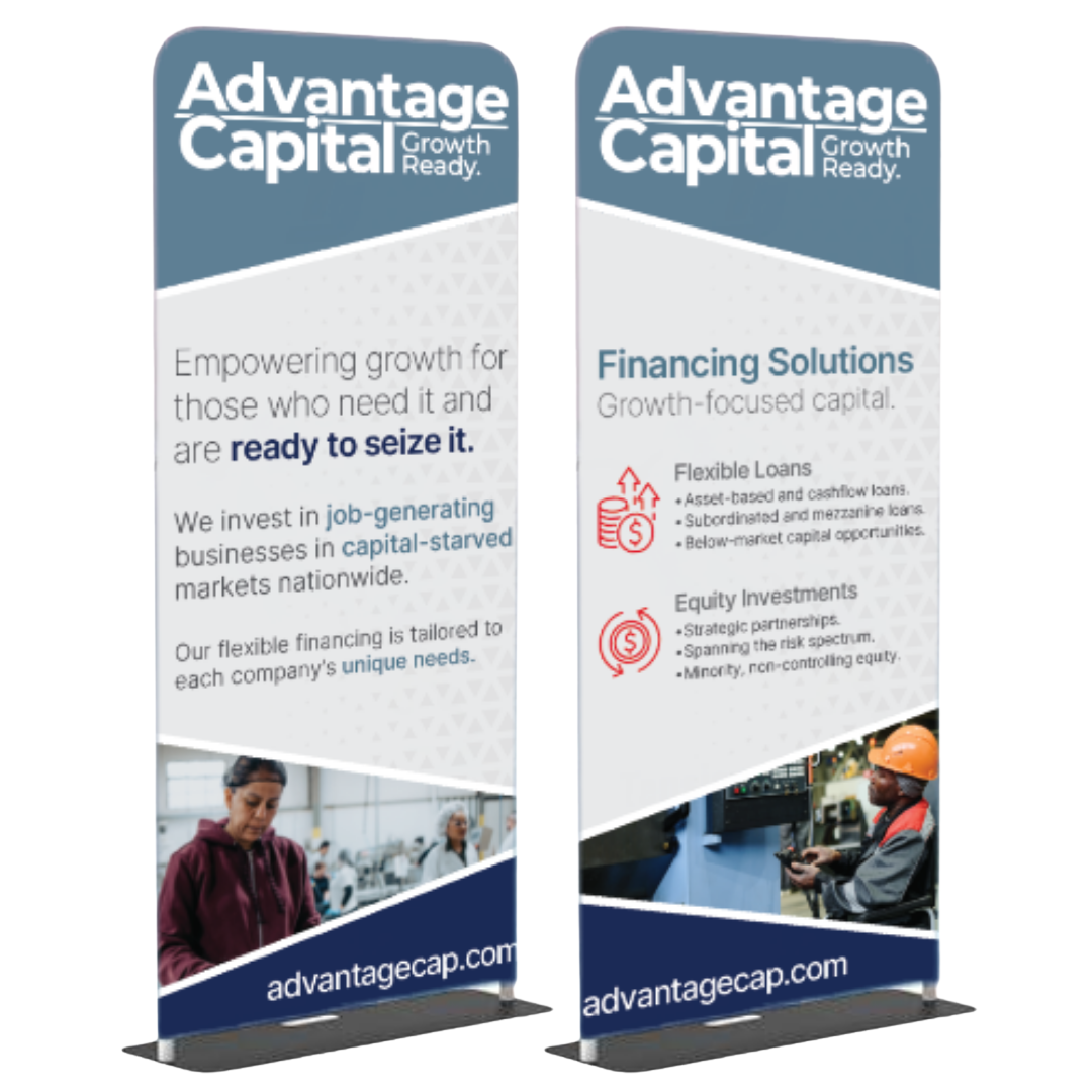 Two-Sided Small Business Financing Banner Description