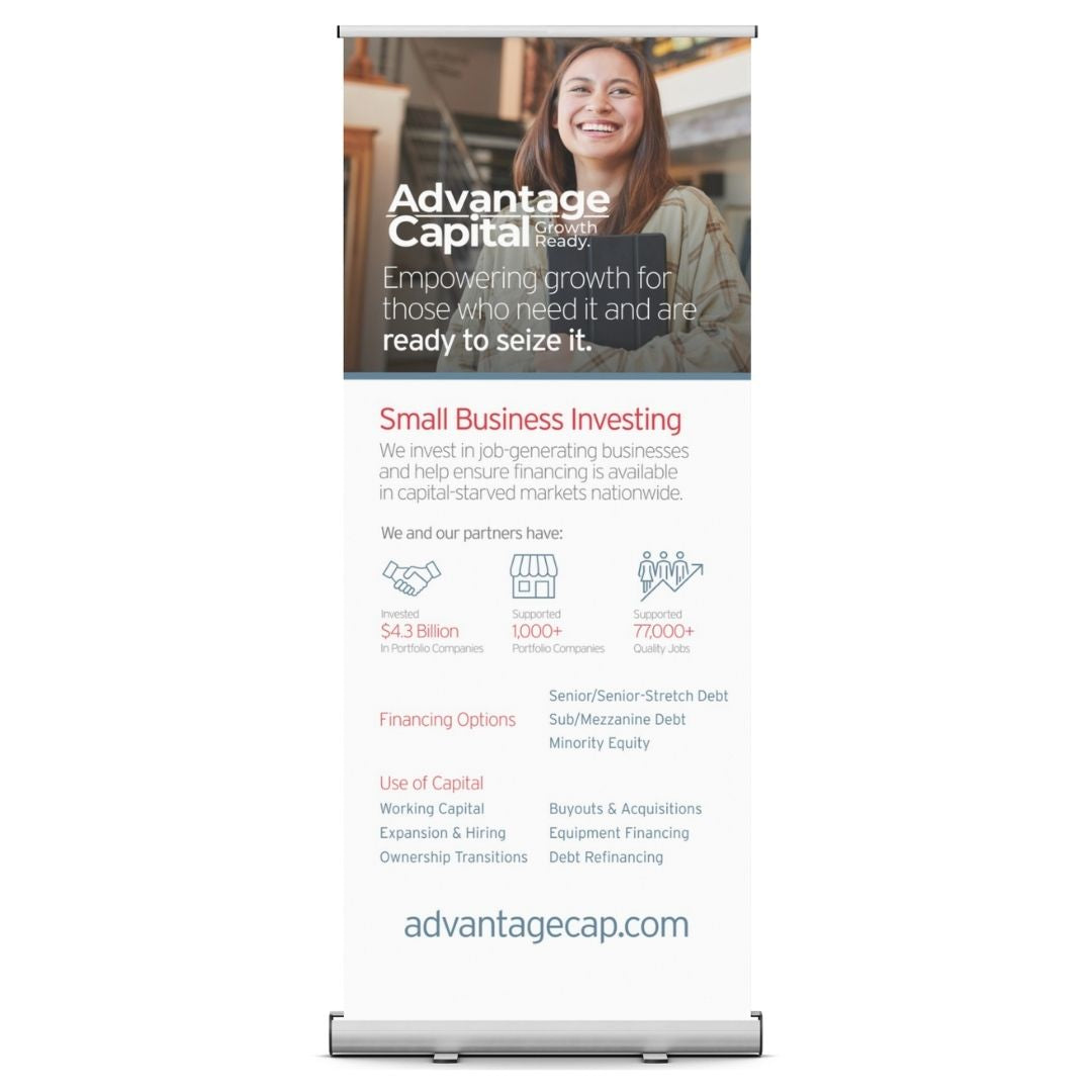Small Business Investing Retractable Banner Display